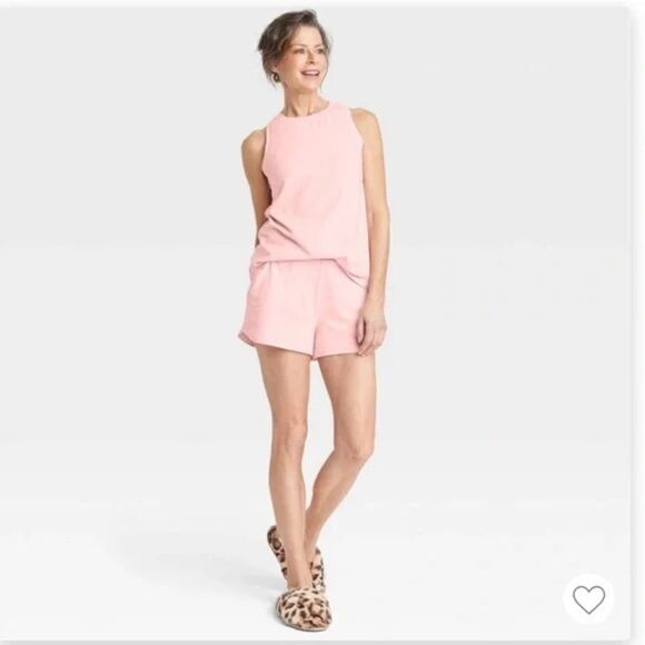 Stars Above Tank and Shorts Pink 2 Piece Pajama Set Size XXL - Picture 1 of 7